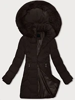 Dámska bunda s kapucňou J Style Chocolate (16M9121-158)