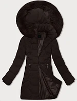 Dámska bunda s kapucňou J Style Chocolate (16M9121-158)