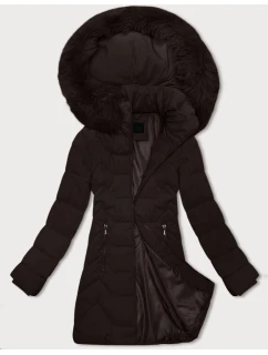 Dámska bunda s kapucňou J Style Chocolate (16M9121-158)