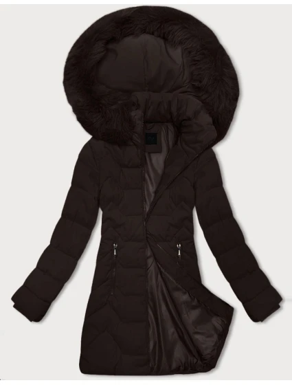 Dámska bunda s kapucňou J Style Chocolate (16M9121-158)