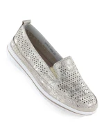 Dámske zlaté kožené poltopánky Jezzi 5364 Dámske zlaté kožené poltopánky Jezzi 5364