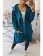 Bunda oversize s kapucí navy
