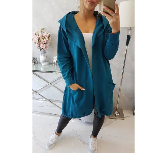 Bunda oversize s kapucí navy
