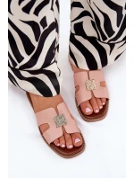 Ploché Pantofle S A Dekorací Špinavě Růžová model 21685581 - Boto