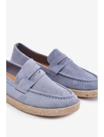 Pánské Mokasíny S Pletením Modré model 21701399 - Boto