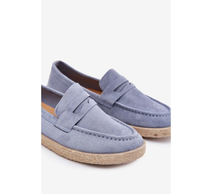 Pánské Mokasíny S Pletením Modré model 21701399 - Boto