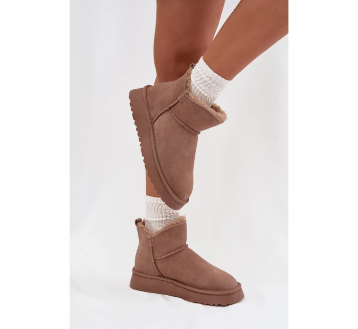 Śniegowce Z Naturalnego Zamszu Ocieplane Futerkiem Vinceza 97961 Beżowe Śniegowce Z Naturalnego Zamszu Ocieplane Futerkiem Vinceza 97961 Beżowe