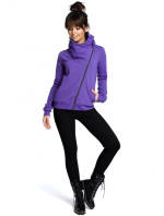 model 18001783 Mikina s kapucí na zip fialová - BeWear