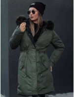 Dámská zimní bunda s kapucí zelená Dstreet model 21980549 - FashionStreet Dámská zimní bunda s kapucí zelená Dstreet model 21980549 - FashionStreet