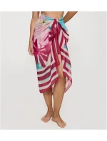 Plážové pareo MyWear - BIELA/RUŽOVÁ - TRIUMPH BIELA/RUŽOVÁ - TRIUMPH