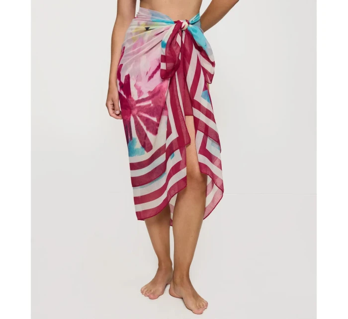 Plážové pareo MyWear - BIELA/RUŽOVÁ - TRIUMPH BIELA/RUŽOVÁ - TRIUMPH