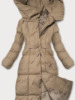 Zimowa damska kurtka z  ciemny beżowy model 21247767 - J.STYLE