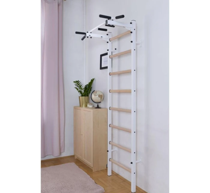 DREVENO-KOVOVÝ GYMNASTICKÝ REBRÍK S HRAZDOU LAVIČKA 221W