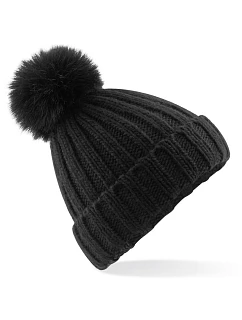 B 413 Pletená čepice s bambulí model 22433258 black - Beechfield