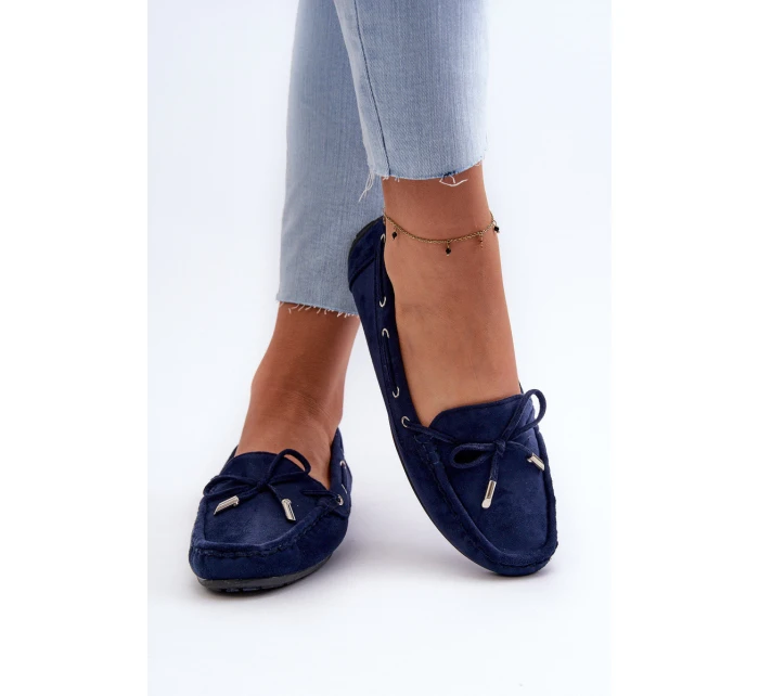 Damskie Zamszowe Mokasyny Granatowe Si Passione Damskie Zamszowe Mokasyny Granatowe Si Passione