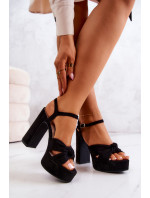 Dámske elegantné sandále Big Star - čierne