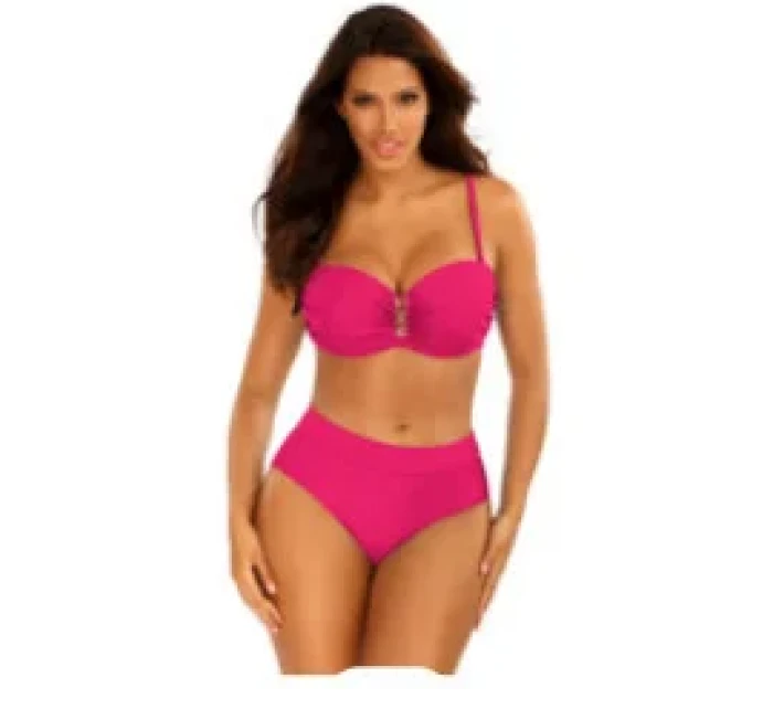 Dámske dvojdielne plavky Gold 1 S730CH1-2d tm. ružové - Self