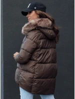 Dámská zimní bunda s kapucí hnědá Dstreet model 21979656 - FashionStreet