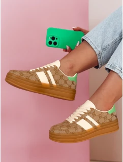 Dámské khaki tenisky Dstreet model 21988719 - FashionStreet