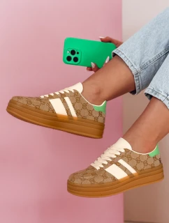 Dámske tenisky MOTIONA khaki FashionStreet ZY0902