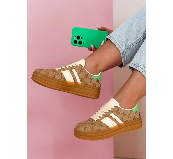 Dámské khaki tenisky Dstreet model 21988719 - FashionStreet