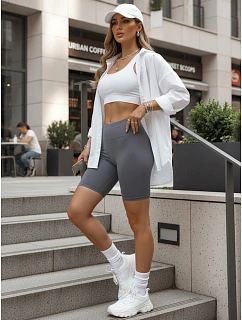 Dámske cyklistické šortky s vysokým pásom modré FashionStreet SY0581