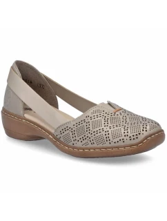 Dámska kožená pohodlná obuv lilac Rieker 41351-90