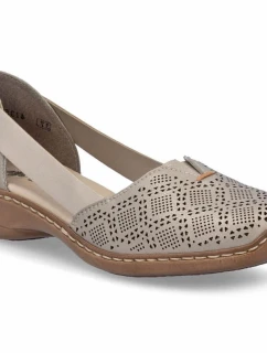 Dámska kožená pohodlná obuv lilac Rieker 41351-90