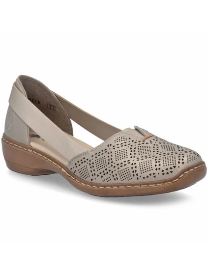 Dámska kožená pohodlná obuv lilac Rieker 41351-90