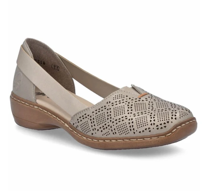 Dámska kožená pohodlná obuv lilac Rieker 41351-90