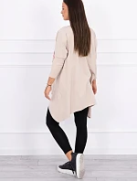 Oversize blúzka s potlačou dúhových pier béžová