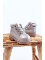 Dziecięce Trapery Botki z Suwakiem Srebrne Dexter