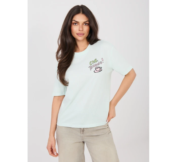 T shirt D12022AH02645AA mietowy