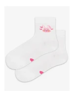 TENKÉ PONOŽKY FARBA 2-6 ROKOV DIEVČATÁ BIELA 21-23