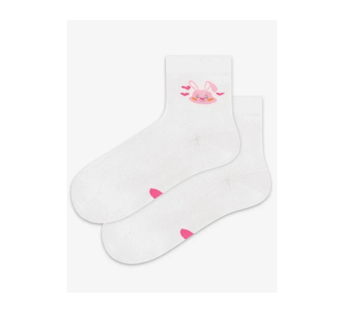 TENKÉ PONOŽKY FARBA 2-6 ROKOV DIEVČATÁ BIELA 21-23
