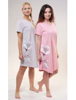 Dámská noční košile s krátkým rukávem model 18728710 - Vienetta Dámská noční košile s krátkým rukávem model 18728710 - Vienetta