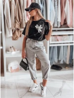 Dámské tričko oversize s 3D efektem černé Dstreet model 21983074 - FashionStreet