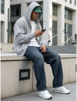 Pánske baggy džínsy navy blue FashionStreet UX4480