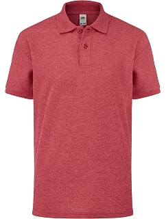 Fruit of the Loom Kids 65/35 Polo Detské piqué polo 16.3417 vintage heather red