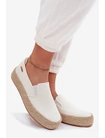 Dámské espadrilky na platformě Big Star TT274090 Ecru