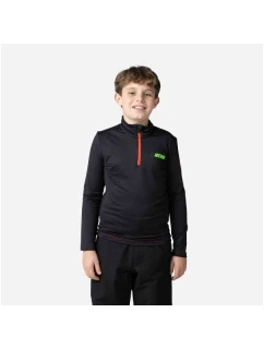 ROSSIGNOL Boy Hero 1/2 Zip Warm Stretch mikina s kapucí černá