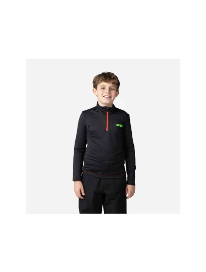 ROSSIGNOL Boy Hero 1/2 Zip Warm Stretch Hoodie Black