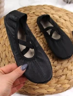 Dievčenské kožené baleríny čierne - Nazo