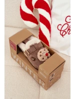 Dámské pantofle s ozdobami a přezkou vyhřívané kožešinou hnědé Thalora Dámské pantofle s ozdobami a přezkou vyhřívané kožešinou hnědé Thalora