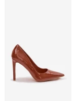 Lakované lodičky z eko kůže Camel model 22037665 - Boto