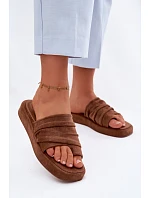 Dámské Pantolety S Řasením Hnědé Gelmira