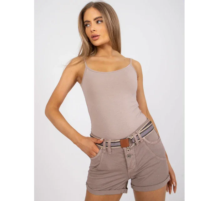 Šortky D63990Z62190K tmavo lila