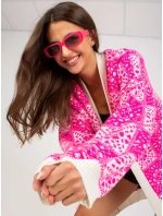 Dámsky sveter LC SW 0301 biely a ružový