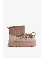 Snežnice s viazaním na platforme béžové Mavora Snežnice s viazaním na platforme béžové Mavora