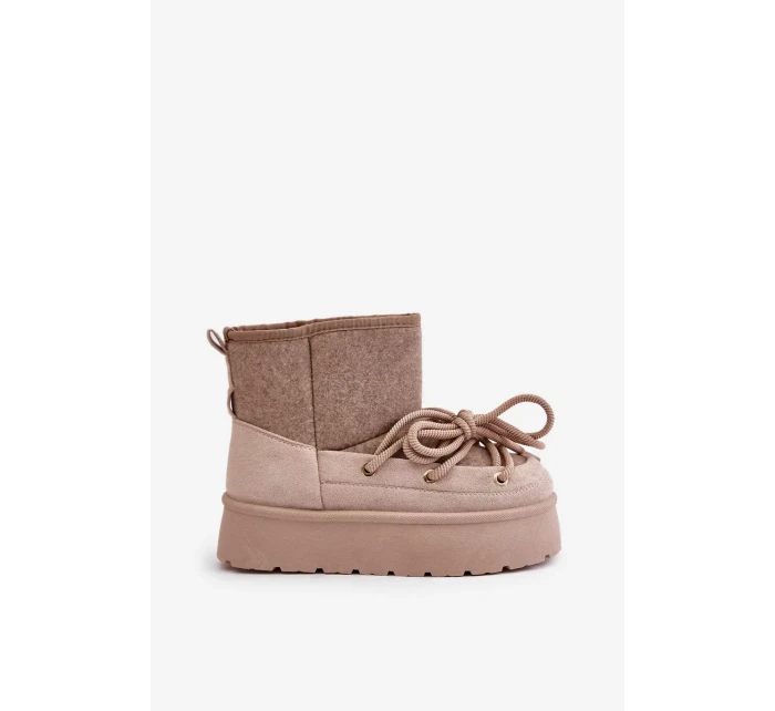 Snežnice s viazaním na platforme béžové Mavora Snežnice s viazaním na platforme béžové Mavora